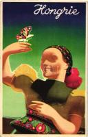 10 db RÉGI motívum képeslap, nagyrészt folklór képeslap, az egyik lap hátlapján sorsjeggyel, vegyes ...