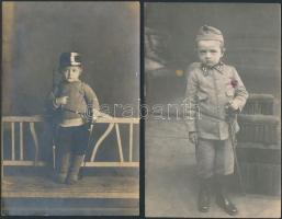 cca 1880-1900 6 db gyermekfotó, 10x6,5 és14x9 cm közötti méretkben