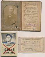 1916-1948 5 db vasúti kedvezményre jogosító fényképes igazolvány
