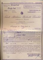 1932, 1941 A Triesti Általános Biztosító Társulat tűzbiztosítási kötvénye és betöréses lopás elleni ...