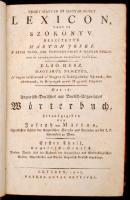 Márton Jósef: Magyar-német és német- magyar lexicon vagy is szókönyv. I-II. Bétsben, 1804-1807, Pichler Antal betűivel. Egész és félbőr kötéseben. Kissé szakadozott gerinccel.