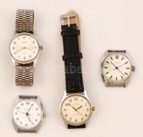 2 db Wostok és 2 db Raketa óra, mindegyik működőképes állapotban, karcos számlappal