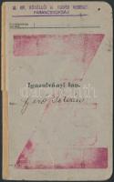 1939 M. kir. gödöllői 9. sz. kiegészítő parancsnokság által kiállított igazolványi lap