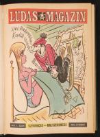 1973 Ludas Magazin teljes évfolyam egybekötve. 12 szám. Korabeli egészvászon-kötésben.