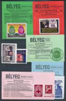 Múzeumi délutánok toborzóbélyegei berakólapon a kezdetektől napjainkig, 20 db