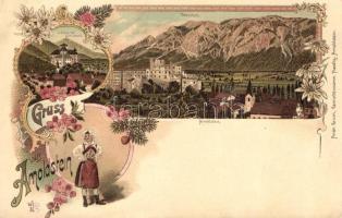 Arnoldstein, Dobratsch 'Gruss aus' floral litho