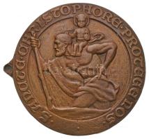 DN "Szent Kristóf" Br emlékérem (61mm) T:2 ND "St. Christopher" Br commemorative medallion. "SANCTE CHRISTOPHORE PROTEGE NOS" (61mm) C:XF