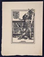 1899 Georg Barlösius (1864-1908): Ex libris, klisé, papír, 11,5x8 cm.