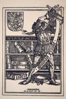 1899 Georg Barlösius (1864-1908): Ex libris, klisé, papír, 11,5x8 cm