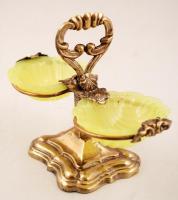 Alpakka fűszertartó üveg betétekkel, 10x15cm