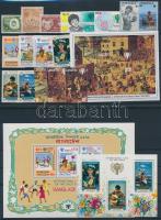 International children's year 6 diff stamps + 3 diff block + 3 diff sets, Nemzetközi gyermek év 6 klf önálló érték + 3 klf blokk + 3 klf sor 2 db stecklapon