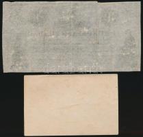 1852. 1$ "B" "Kossuth bankó" számozás nélkül T:III szakadások + képeslap: Magyar...