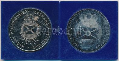 1984. "MÉE - Levélbélyeggyűjtők Első Hazai Egyesülete" fém emlékérem (42,5mm) + 1985. &quo...