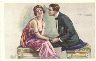 Italian art deco postcard CDM 621-1 s: Bompard