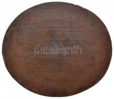 1924. "Magyar Foxterrier Tenyésztők Egyesülete" bronzozott fém plakett (78-91,5mm) T:2 fol...