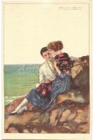 Italian art deco postcard, Anna & Gasparini 498-3 s: Mauzan