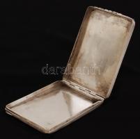 Ezüst(Ag) névjegykártyatartó virágmintás díszítéssel, jelzett, 8x5,5x1 cm, 51,7 g