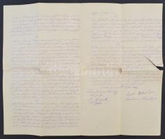 1887 Spanyol nyelvű ügyvédi irat okmánybélyeggel