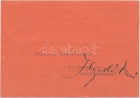 1935 Az Új Írók szerkesztőségének levelezőlapja, a szerekesztő Hegedős Ernő aláírásával