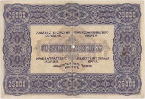 1922. 25.000K "Orell Füssli Zürich" piros sorozat- és sorszámmal, gyapotrostok nélkül T:II...