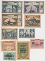 Ausztria 1920. 10db-os Heller szükségpénz tétel T:I,I- Austria 1920. 10pcs of Heller necessity notes C:UNC,AU