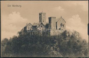 Wartburg, Illustrierte Führerkarte, Druck und Verlag von Gebrüder Mader / postcard with pull-out tourist guide booklet