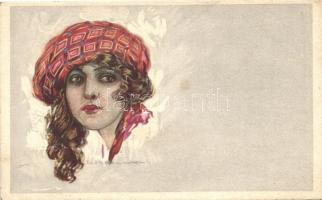 Italian art deco postcard, Anna & Gasparini 465-6 s: Corbella