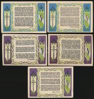 Németország / Weimari Köztársaság / Königswinter 1921. 50pf (5xklf) szükségpénz T:I,I-
Germany / We...