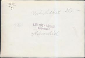 1945. Szöllössy Kálmán: Budapest az ostrom után, Pecséttel jelzett fotó. 18x12 cm