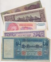 30db-os vegyes magyar és külföldi bankjegy tétel T:vegyes 30pcs of various banknotes C:mixed