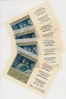 1897 Internationale Kunstaustellung, Dresden reklámcédula szép állapotban,4db,  8x12cm