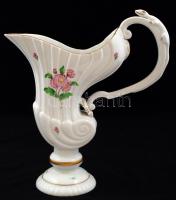 Herendi virágmintás mosdókancsó, kézzel festett, jelzett, hibátlan, m:33 cm, h:29 cm