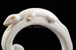 Herendi virágmintás mosdókancsó, kézzel festett, jelzett, hibátlan, m:33 cm, h:29 cm