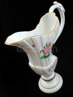 Herendi virágmintás mosdókancsó, kézzel festett, jelzett, hibátlan, m:33 cm, h:29 cm