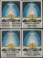 1922-23 A Budapesti Árumintavásárt népszerűsítő színes reklámnyomtatványok, 6db, szép állapotban, 12...
