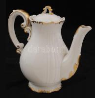 Zsolnay kávés kiöntő, cukortartó és 2 db kis kiöntő, kézzel festett, jelzett, hibátlan, összesen:4 d...