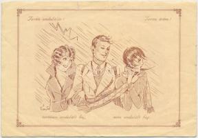 cca 1930 Kránitz Lajos hölgyfodrász reklám nyomtatványa, illusztrációkkal. 8 p. 17x12 cm