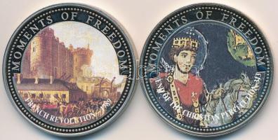 Libéria 2001. 10$ "Szabadság pillanatai- Francia forradalom 1789." multicolor + 10$ "Szabadság pillanatai- A keresztényüldözés vége" multicolor T:PP ujjlenyomat Liberia 2001. 10 Dollars "Moments of Freedom - French Revolution 1789" multicolor + 10 Dollars "Moments of Freedom- End of Christian Persecution" multicolor C:PP fingerprint