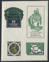 1919 Borsod-Miskolc Múzeum, Stermann Ignác, Libellus vágott 4-es levélzáró kisív