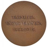 Iván István (1905-1968) 1966. "Tapolca Város Tanácsa" Br emlékérem (60mm) T:2 ph