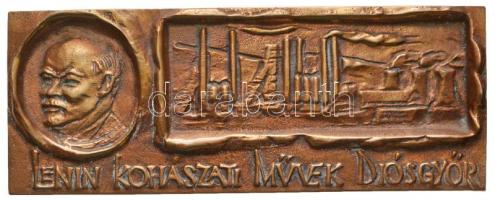 1976. "Lenin Kohászati Művek Diósgyőr / Szabadságot Luis Corvalánnak és a chilei hazafiaknak! Országos szolidaritási nagygyűlés Miskolc, 1976. szeptember 10." öntött Br plakett (59x148mm) T:2