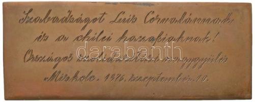 1976. "Lenin Kohászati Művek Diósgyőr / Szabadságot Luis Corvalánnak és a chilei hazafiaknak! O...
