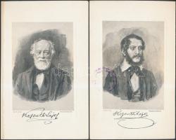 cca 1890 Kossuth Lajos 2 db festményről készült fénnyomat.