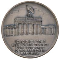 NDK 1961. "Berlin a Német Demokratikus Köztársaság fővárosa" ezüstözött fém emlékérem (60mm) T:2 GDR 1961. "Berlin capital of the German Democratic Republic" silver plated metal commemorative medal (60mm) C:XF