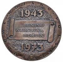 Lengyelország 1973. "Lengyel Néphadsereg 1943-1973" fém emlékérem (80mm) T:2,2- 
Poland 1...
