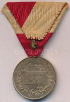 1898. "Jubileumi Emlékérem Polgári Alkalmazottak Számára" Br kitüntetés mellszalaggal T:2,...