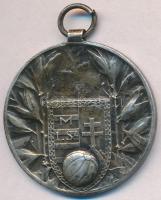 1924. "Magyar Labdarúgó Szövetség (MLSZ) / 1924.VIII.31." jelzetlen Ag labdarúgó díjérem (18.9g/35mm) T:2