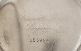 cca 1910 Szeged Braunswetter János órás jelzett zsebóra. repedt számlappal, nem jár, Külső, belső to...