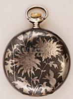cca 1910 Miskolc, Nagy Mihály MÁV. pályaórás jelzett ezüst zsebóra. Zenith szerkezettel. HIbátlan sz...