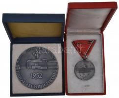 1959. "Tanácsköztársasági Emlékérem" ezüstözött Br érem mellszalaggal tokban (38mm) + Gara...